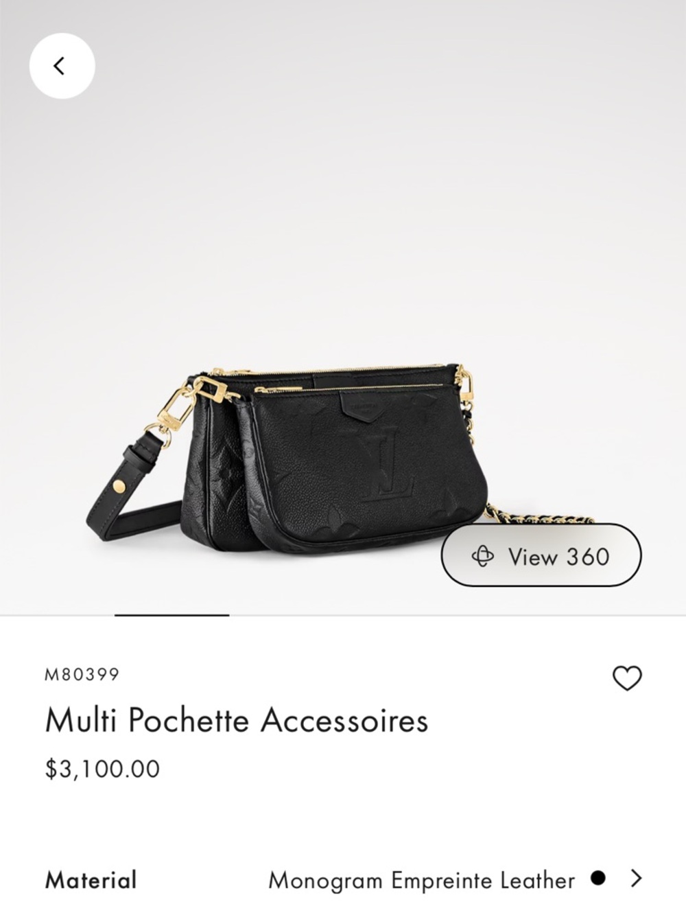 Black Crossbody Bag Gold Chain Strap Faux Leather | - Picture 9 of 9